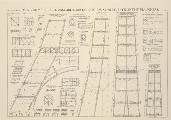 Technische Pläne des Eiffelturms